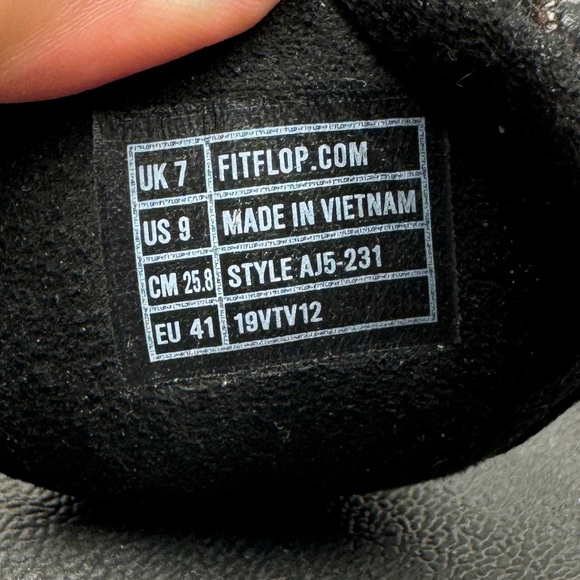 FitFlop Damen Lottie Dark Rainbow Patchwork Faux Leather Toe Post Sandal AJ5-231 - Picture 6 of 11